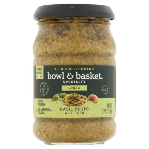 Bowl & Basket Specialty Vegan Basil Pesto with Tofu, 6.7 oz