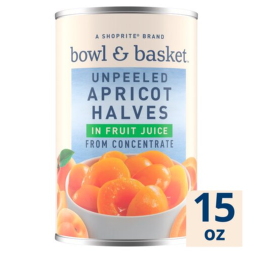 Bowl & Basket Unpeeled Apricot Halves in Fruit Juice, 15 oz