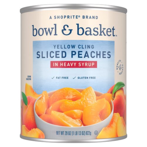 Bowl & Basket Yellow Cling Sliced Peaches in Heavy Syrup, 29 oz