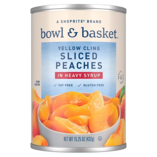 Bowl & Basket Yellow Cling Sliced Peaches in Heavy Syrup, 15.25 oz