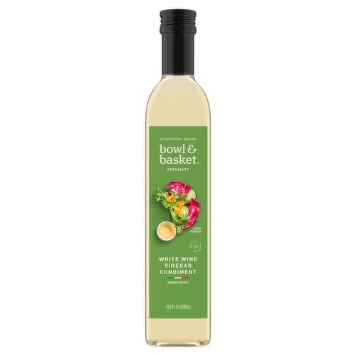 Bowl & Basket Specialty White Wine Vinegar Condiment, 16.9 fl oz