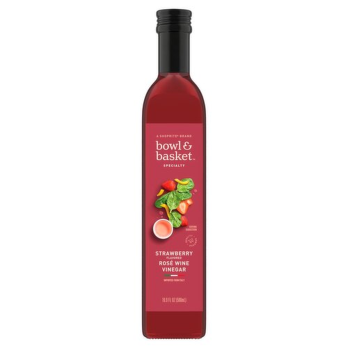 Bowl & Basket Specialty Strawberry Flavored Rosé Wine Vinegar, 16.9 fl oz