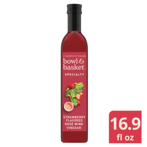 Bowl & Basket Specialty Strawberry Flavored Rosé Wine Vinegar, 16.9 fl oz