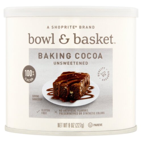 Bowl & Basket Unsweetened Baking Cocoa, 8 oz