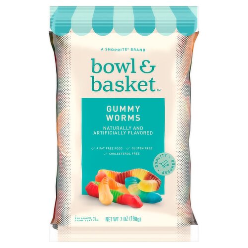 Bowl & Basket Gummy Worms, 7 oz