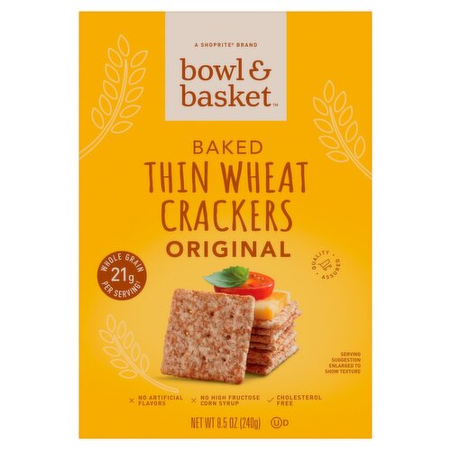 Bowl & Basket Original Baked Thin Wheat Crackers, 8.5 oz