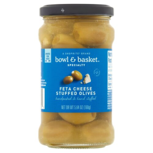 Bowl & Basket Specialty Feta Cheese Stuffed Olives, 5.64 oz