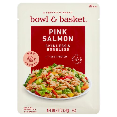 Bowl & Basket Skinless & Boneless Pink Salmon, 2.6 oz