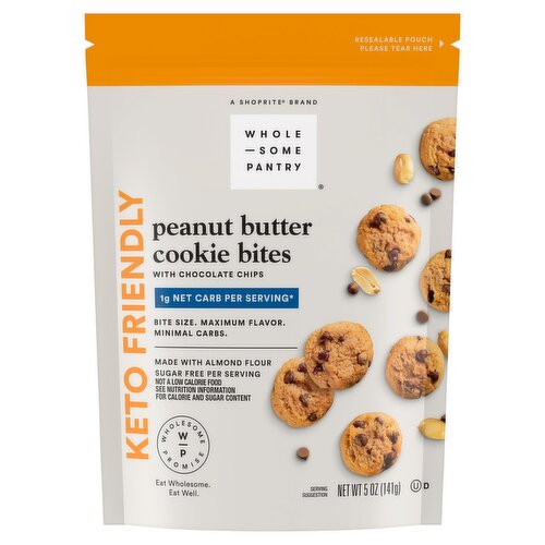 Wholesome Pantry Peanut Butter Cookie Bites with Chocolate Chips, 5 oz