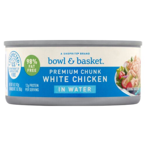 Bowl & Basket Premium Chunk White Chicken in Water, 5 oz