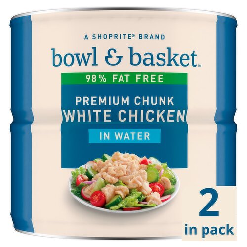 Bowl & Basket Premium Chunk White Chicken in Water, 10 oz, 2 count