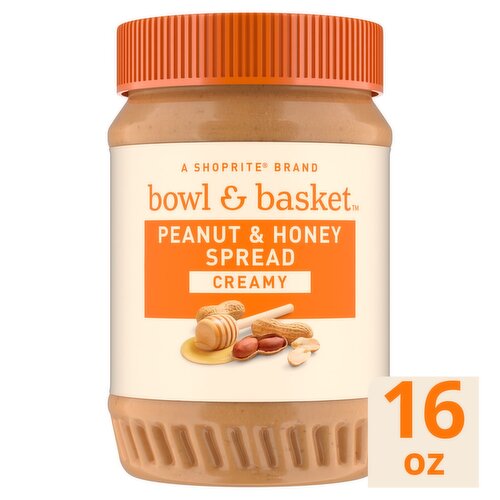 Bowl & Basket Creamy Peanut & Honey Spread, 16 oz