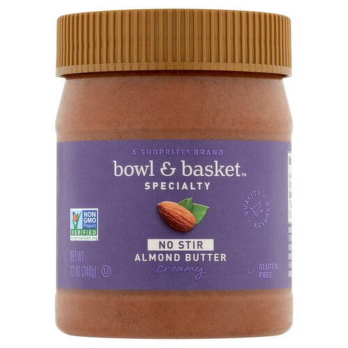 Bowl & Basket Specialty No Stir Creamy Almond Butter, 12 oz