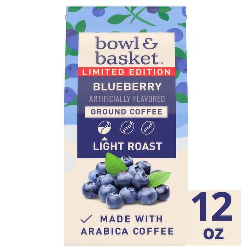 Bowl & Basket Blueberry Light Roast Ground Coffee Limited Edition, 12 oz