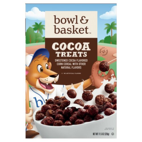 Bowl & Basket Cocoa Treats Sweetened Cocoa Flavored Corn Cereal, 11.5 oz
