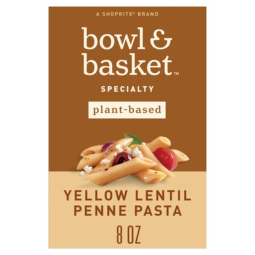 Bowl & Basket Specialty Plant-Based Yellow Lentil Penne Pasta, 8 oz