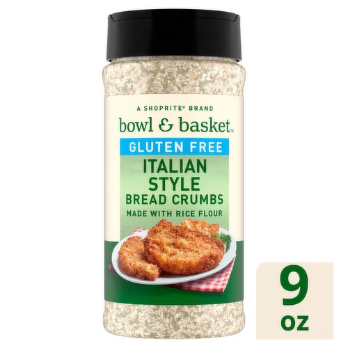Bowl & Basket Gluten Free Italian Style Bread Crumbs, 9 oz