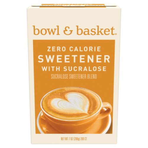 Bowl & Basket Zero Calorie Sweetener with Sucralose, 200 count, 7 oz