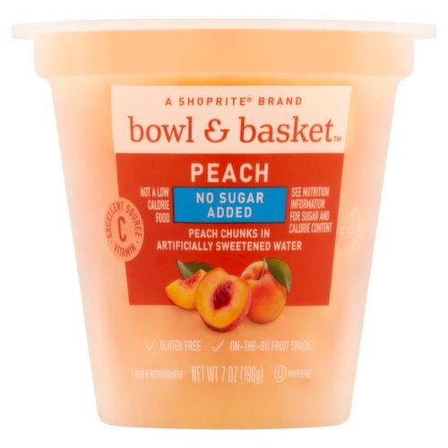 Bowl & Basket Peach Chunks in Artificially Sweetened Water, 7 oz