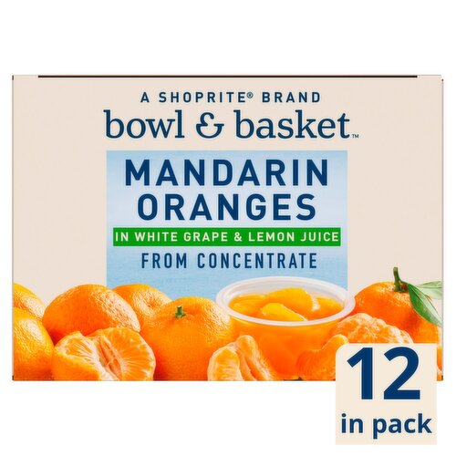 Bowl & Basket Mandarin Oranges in White Grape & Lemon Juice, 4 oz, 12 count