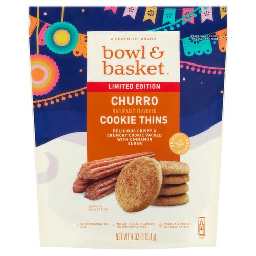 Bowl & Basket Churro Cookie Thins Limited Edition, 4 oz