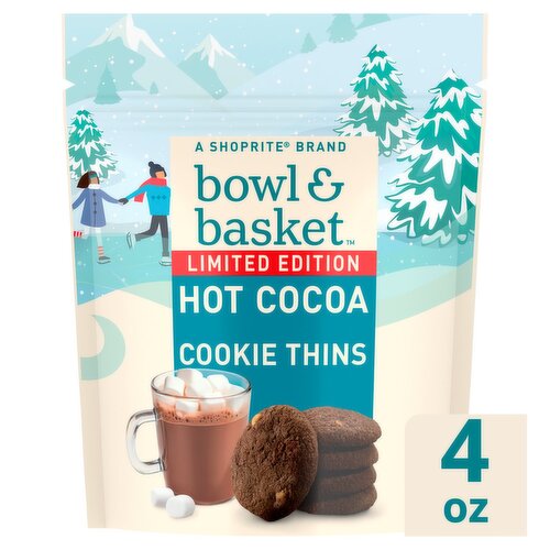 Bowl & Basket Hot Cocoa Cookie Thins Limited Edition, 4 oz