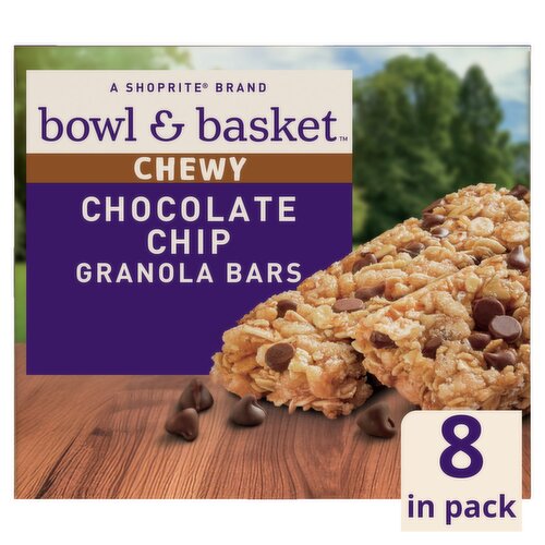 Bowl & Basket Chewy Chocolate Chip Granola Bars, 0.84 oz, 8 count