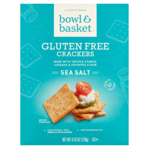 Bowl & Basket Sea Salt Gluten Free Crackers, 4.25 oz