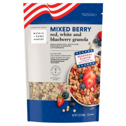 Wholesome Pantry Mixed Berry Red, White and Blueberry Granola, 12 oz