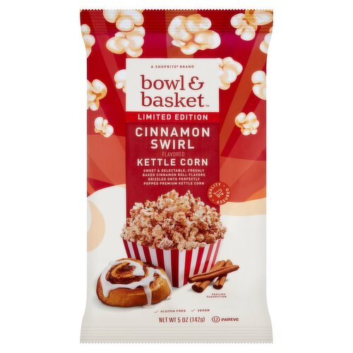 Bowl & Basket Cinnamon Swirl Flavored Kettle Corn Limited Edition, 5 oz