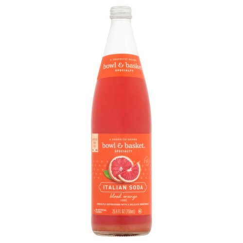 Bowl & Basket Specialty Blood Orange Flavored Italian Soda, 25.4 fl oz