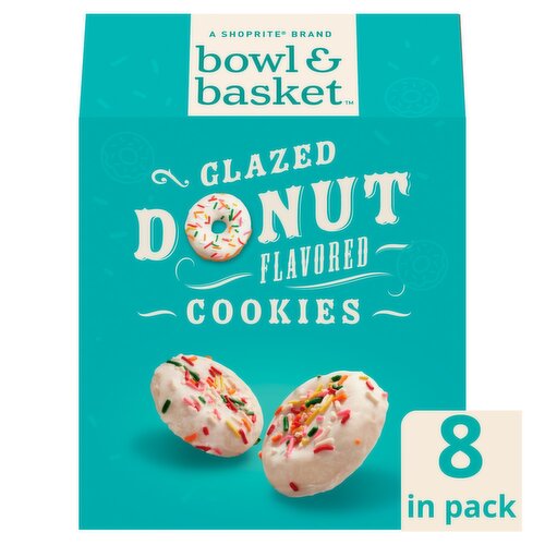 Bowl & Basket Glazed Donut Flavored Cookies, 8 count, 6 oz