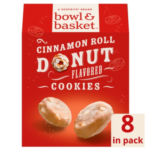 Bowl & Basket Cinnamon Roll Donut Flavored Cookies, 8 count, 6 oz