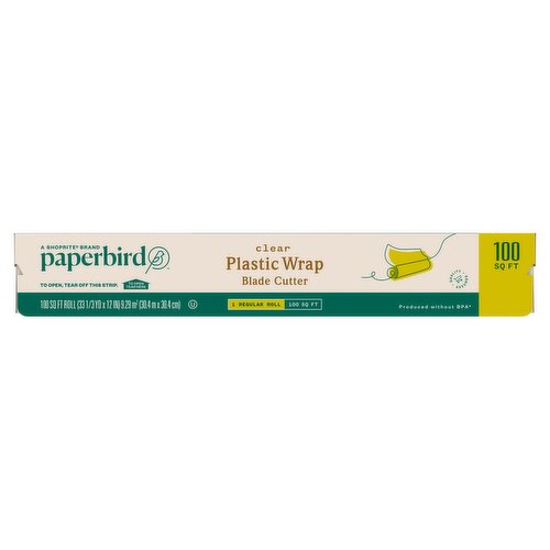  Paperbird 100 sq ft Clear Plastic Wrap Blade Cutter
