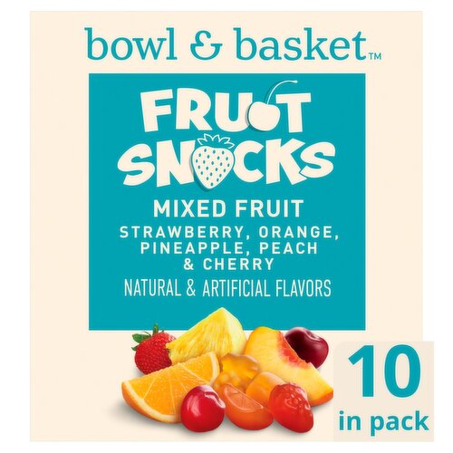 Bowl & Basket Mixed Fruit Fruit Snacks, 0.8 oz, 10 count