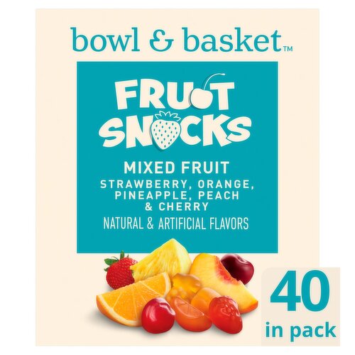 Bowl & Basket Mixed Fruit Fruit Snacks, 0.8 oz, 40 count