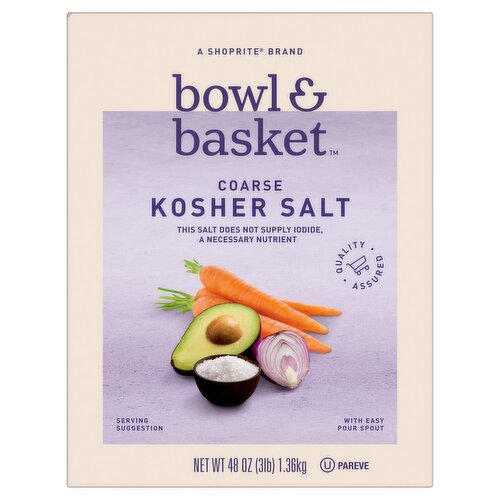 Bowl & Basket Coarse Kosher Salt, 48 oz