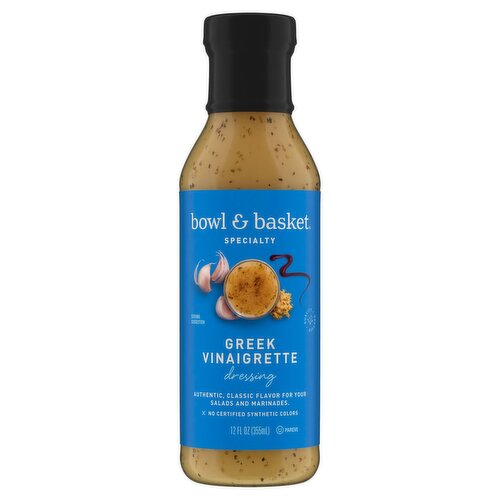 Bowl & Basket Specialty Greek Vinaigrette Dressing, 12 fl oz