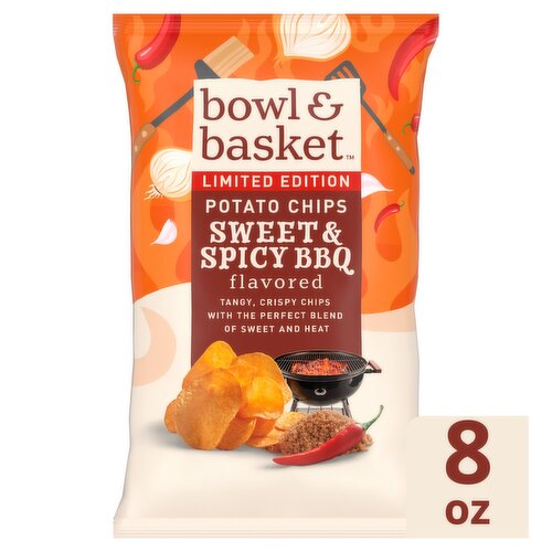 Bowl & Basket Sweet & Spicy BBQ Flavored Potato Chips Limited Edition, 8 oz