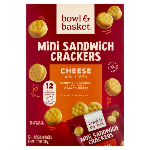 Bowl & Basket Cheese Mini Sandwich Crackers, 1 oz, 12 count