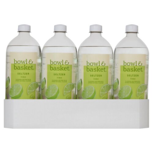 Bowl & Basket Lime Seltzer, 33.8 fl oz, 12 count