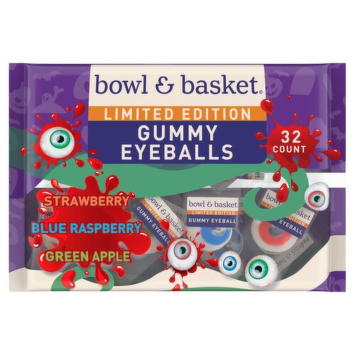 Bowl & Basket Gummy Eyeballs Limited Edition, 32 count, 8.47 oz