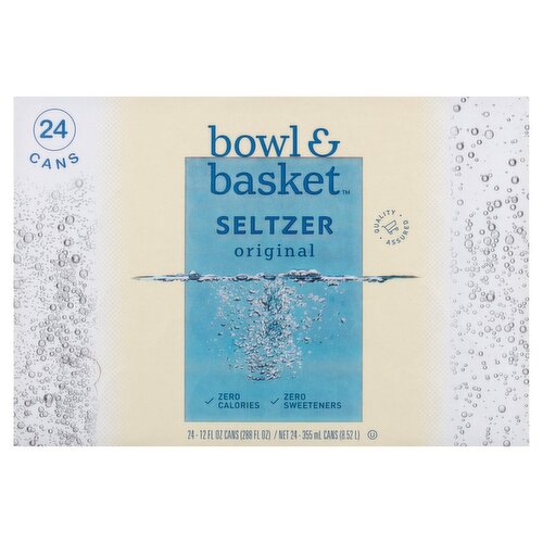 Bowl & Basket Original Seltzer, 12 fl oz, 24 count