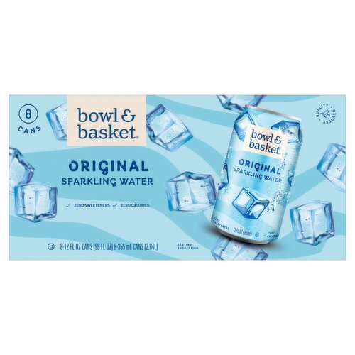 Bowl & Basket Original Sparkling Water, 12 fl oz, 8 count