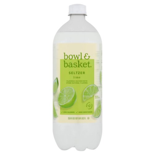 Bowl & Basket Lime Seltzer, 33.8 fl oz