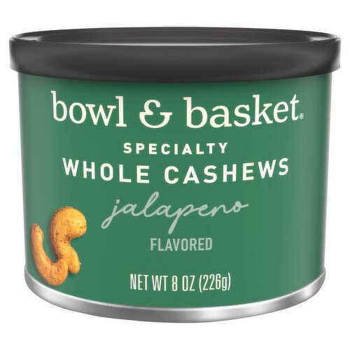 Bowl & Basket Specialty Jalapeno Flavored Whole Cashews, 8 oz