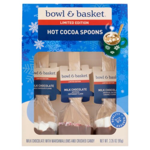 Bowl & Basket Milk Chocolate Hot Cocoa Spoons Limited Edition, 3.35 oz