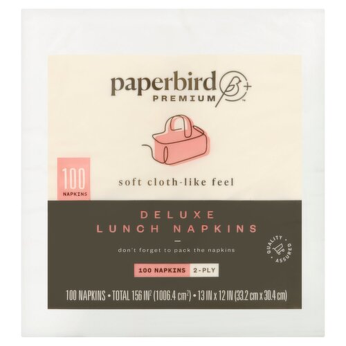 Paperbird Premium Deluxe Lunch Napkins, 2 - ply, 100 count