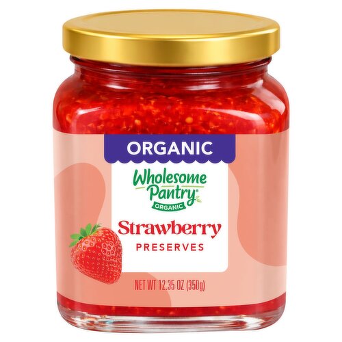 Wholesome Pantry Organic Strawberry Preserves, 12.35 oz