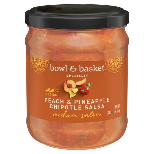Bowl & Basket Specialty Peach & Pineapple Chipotle Medium Salsa, 16 oz